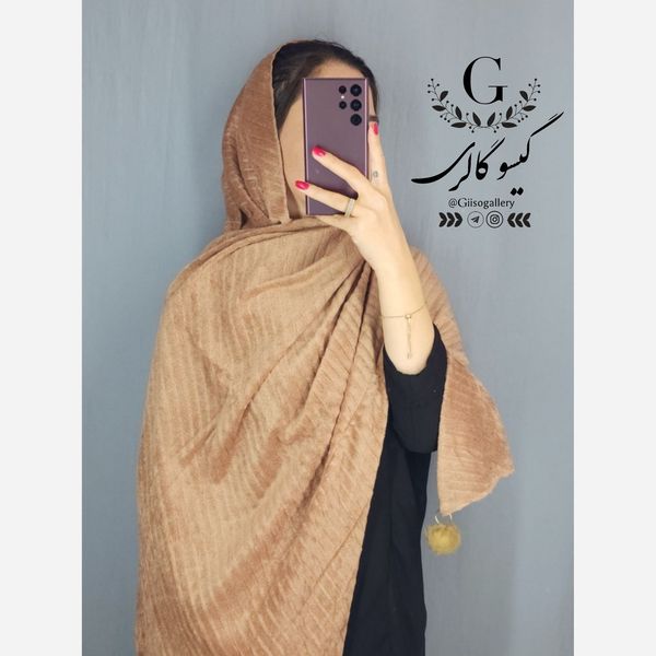 شال مخمل پم پم دار موهر پلیسه رنگبندی