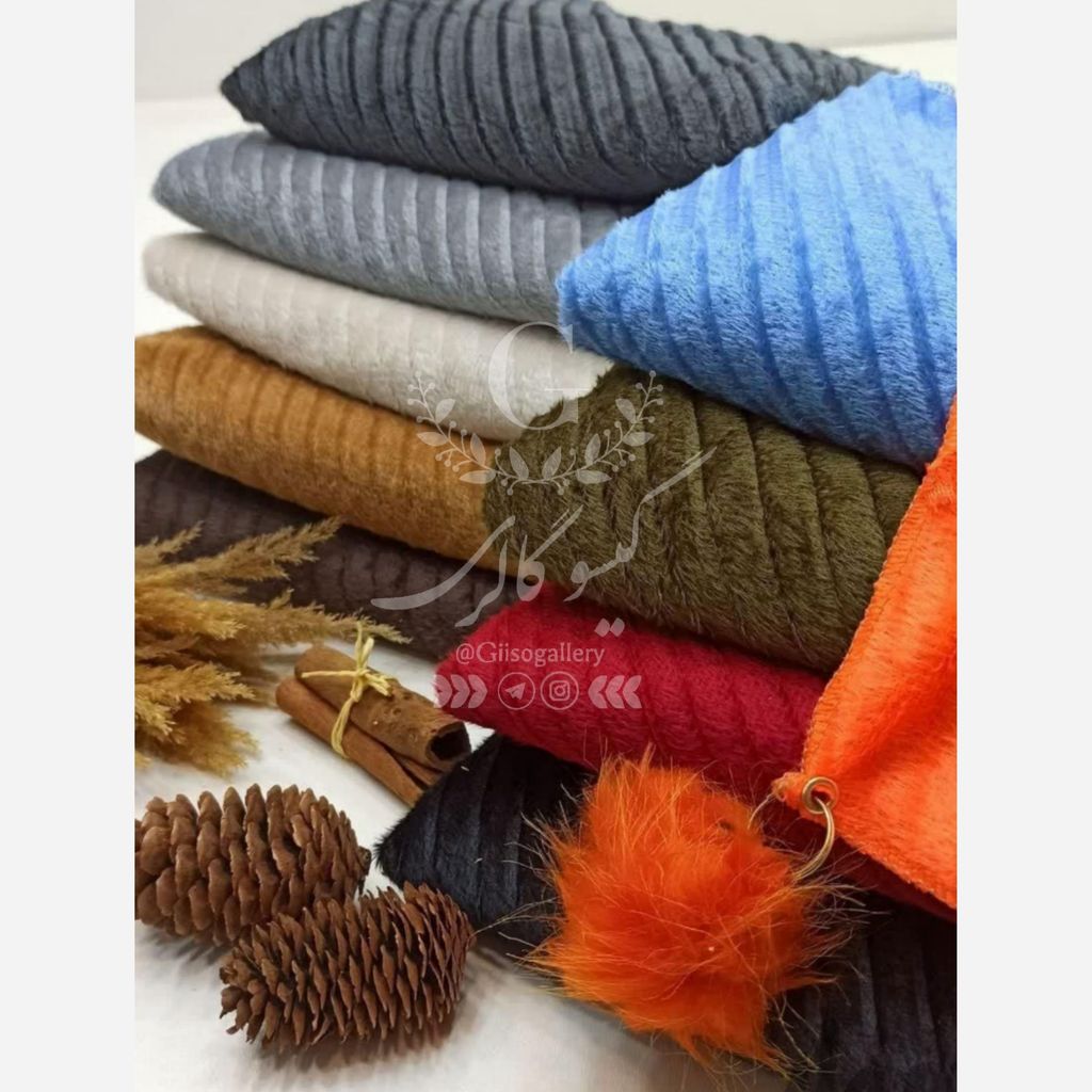 قیمت ارزان شال مخمل پم پم دار موهر پلیسه رنگبندی