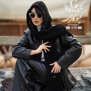 خرید انلاین کلاه شال بافت طرح جیبدار رنگبندی زنانه پاییزه