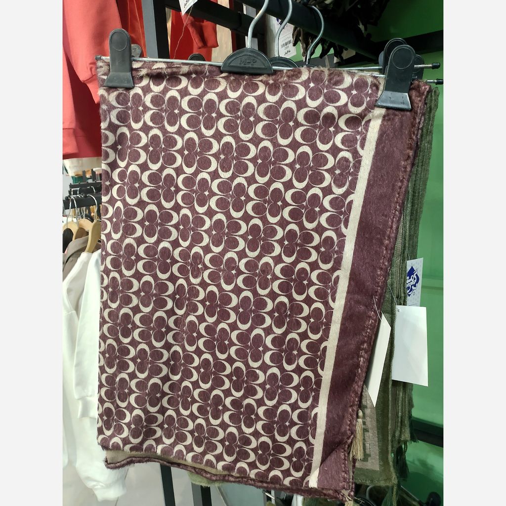 خرید انلاین شال موهر مخمل طرحدار پاییزه