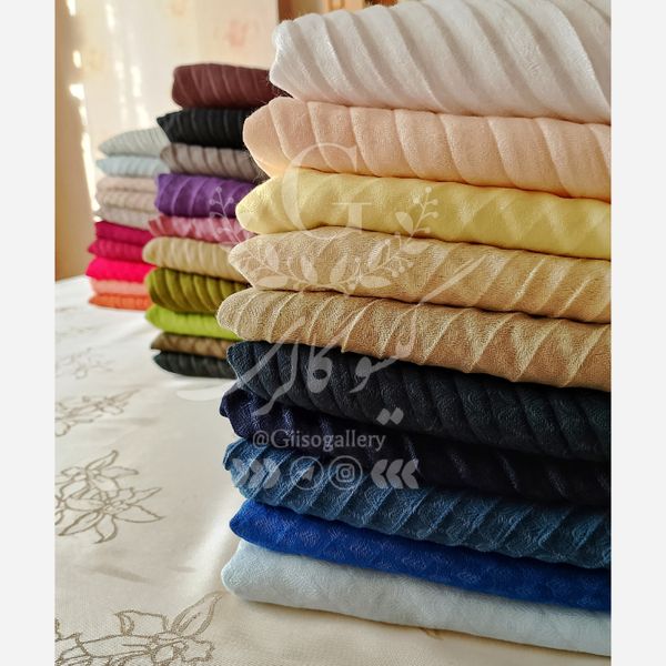 شال صدفی اعلا وکیوم پلیسه پاییزه منگولدار 