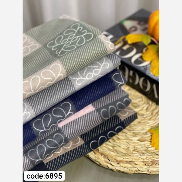 شال موهر پشمی طرحدار رنگبندی پاییزه