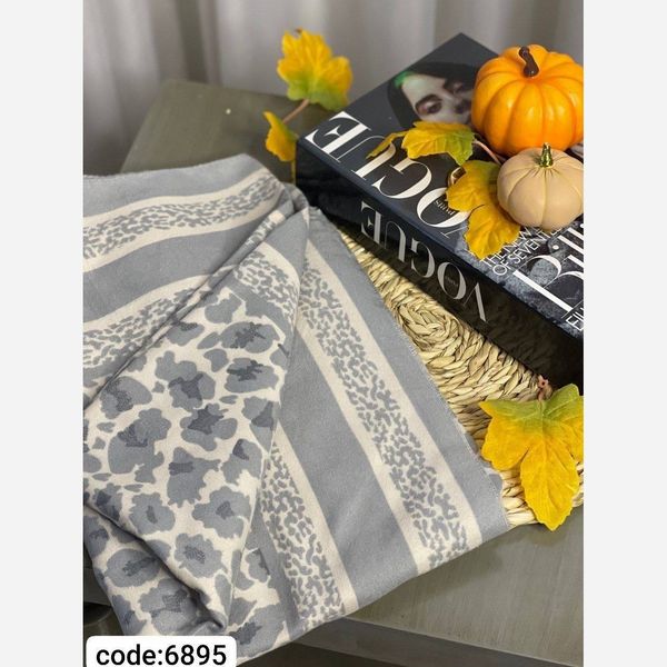 شال موهر پشمی طرحدار رنگبندی پاییزه