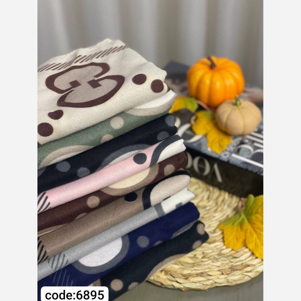 خرید اینترنتی قیمت شال موهر پشمی طرحدار رنگبندی پاییزه