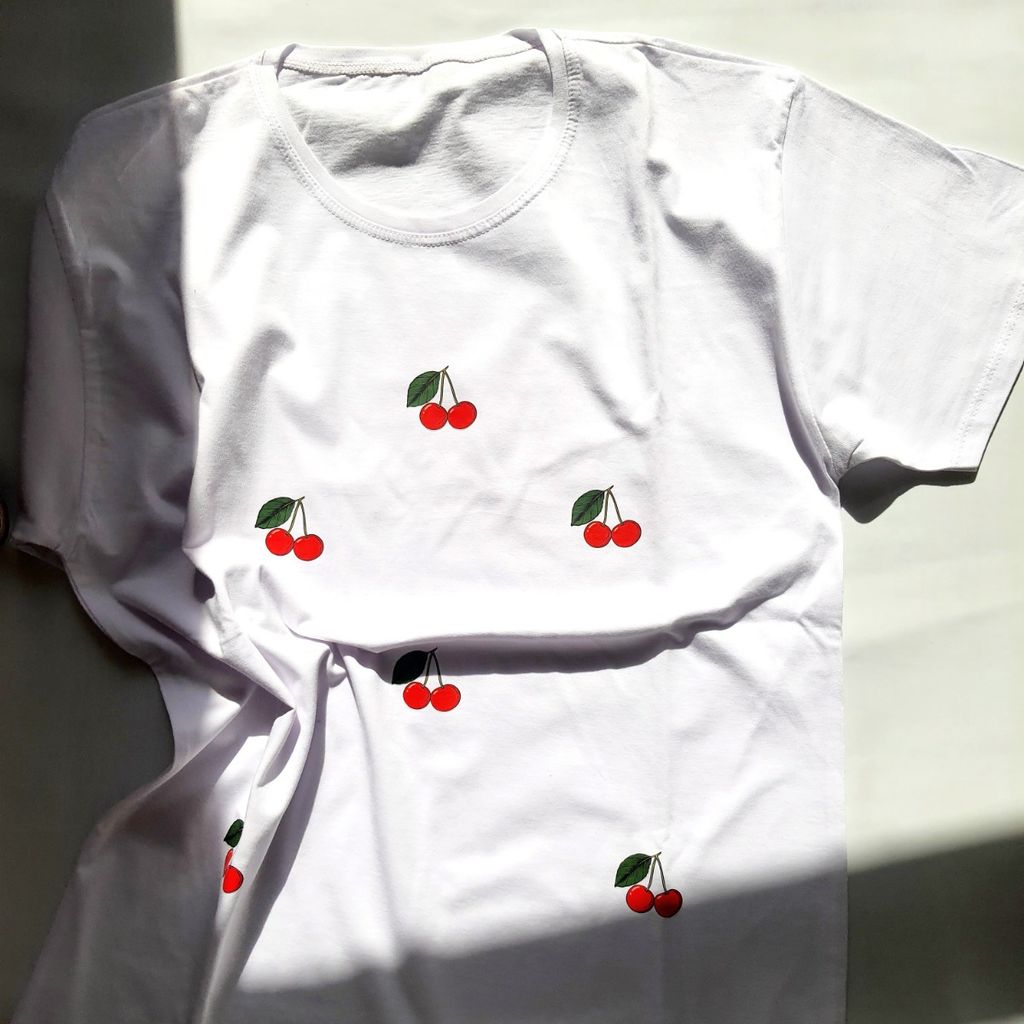 مشخصات تیشرت زنانه نخپنبه گرم بالا گیلاسی سفید