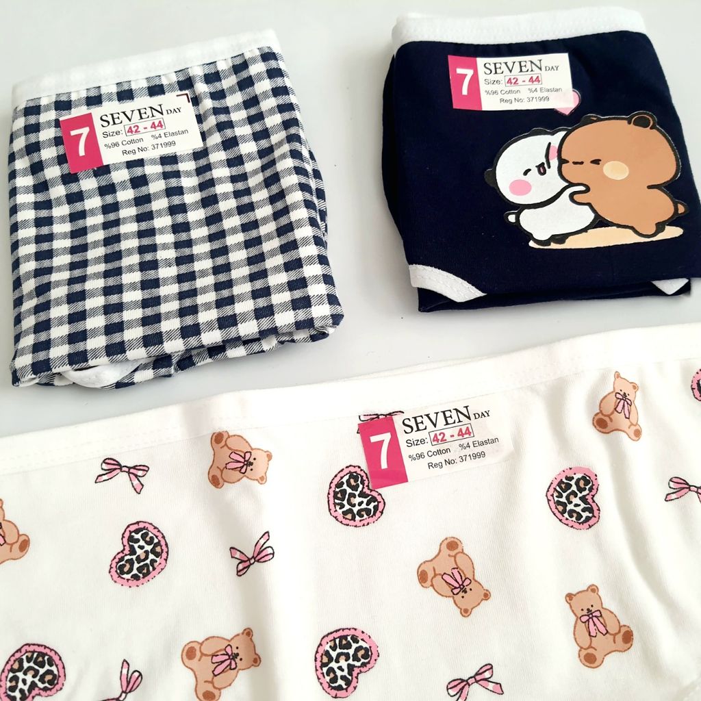 خرید آنلاین شورت زنانه سون seven سایز ایکس لارج بسته 3 عددی