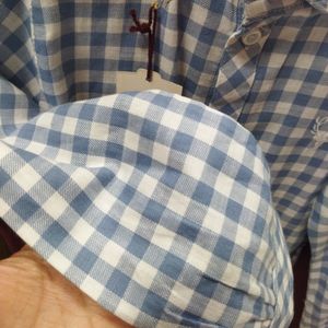 قیمت ارزان پیراهن آستین بلند پسرانه 4خونه آبی