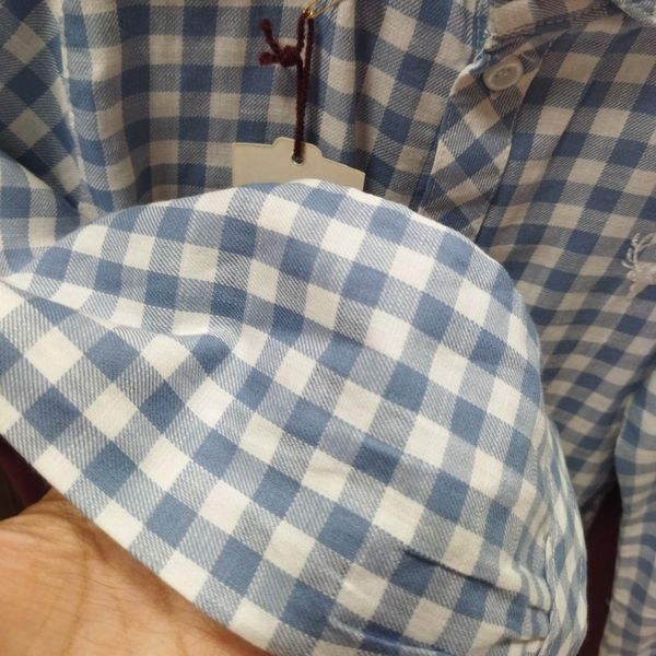 پیراهن آستین بلند پسرانه 4خونه آبی