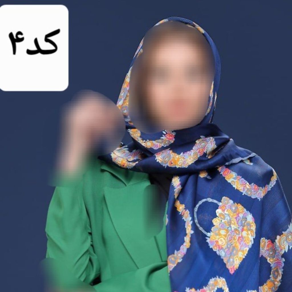 خرید آنلاین روسری ابریشم سوزنی اتوبانی قواره 120 طرح 2 دور دست دوز