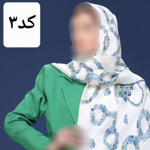 خرید اینترنتی روسری ابریشم سوزنی اتوبانی قواره 120 طرح 2 دور دست دوز