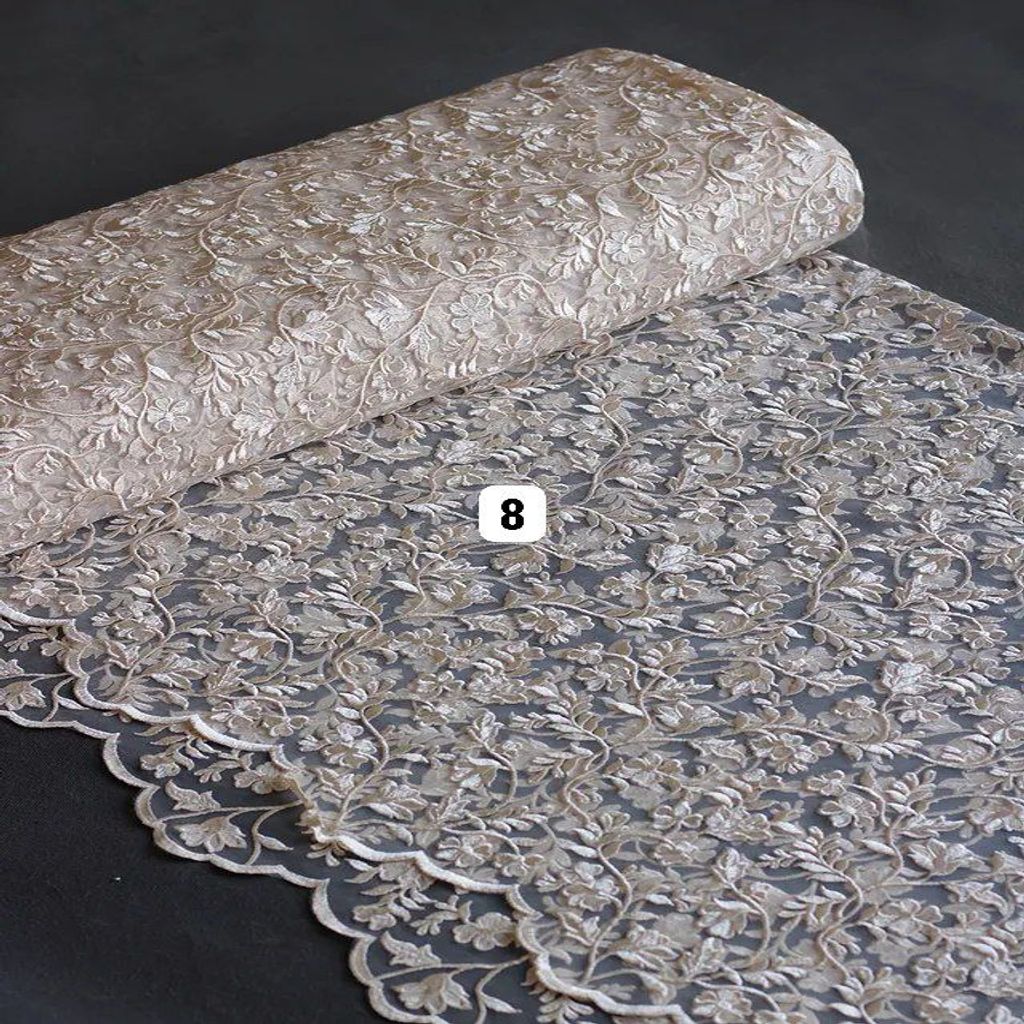 خرید اینترنتی قیمت پارچه دانتل داماس 1226 - رنگ 8