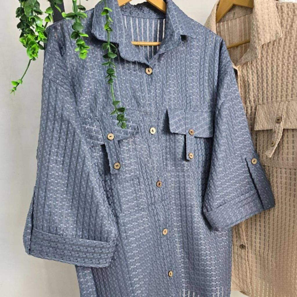 خرید اینترنتی شومیز حصیری جیب صلیبی