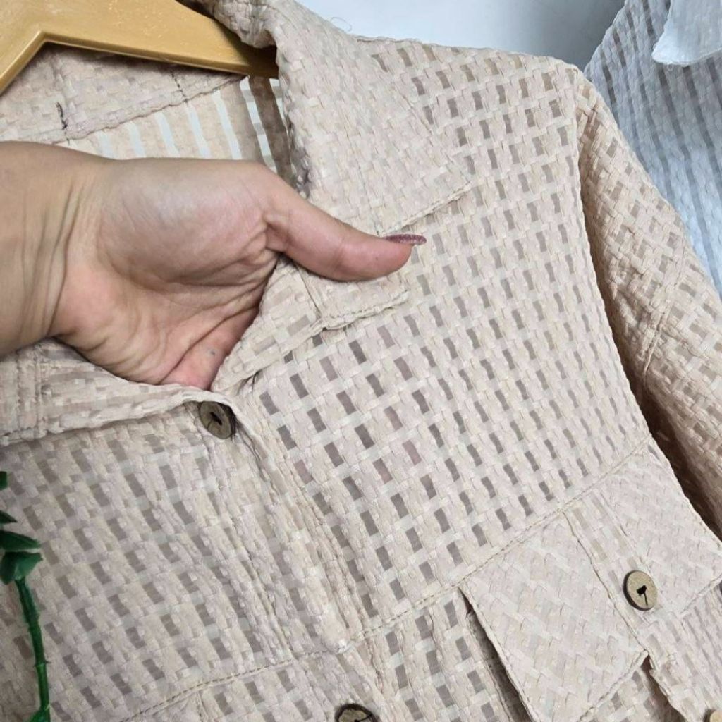 قیمت شومیز حصیری جیب صلیبی