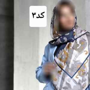 خرید انلاین روسری ابریشم پوست ماری قواره 120 دور دست دوز طرح 2
