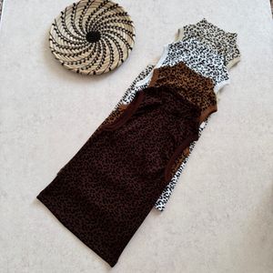 تاپ پلنگی کبریتی یقه 5سانت