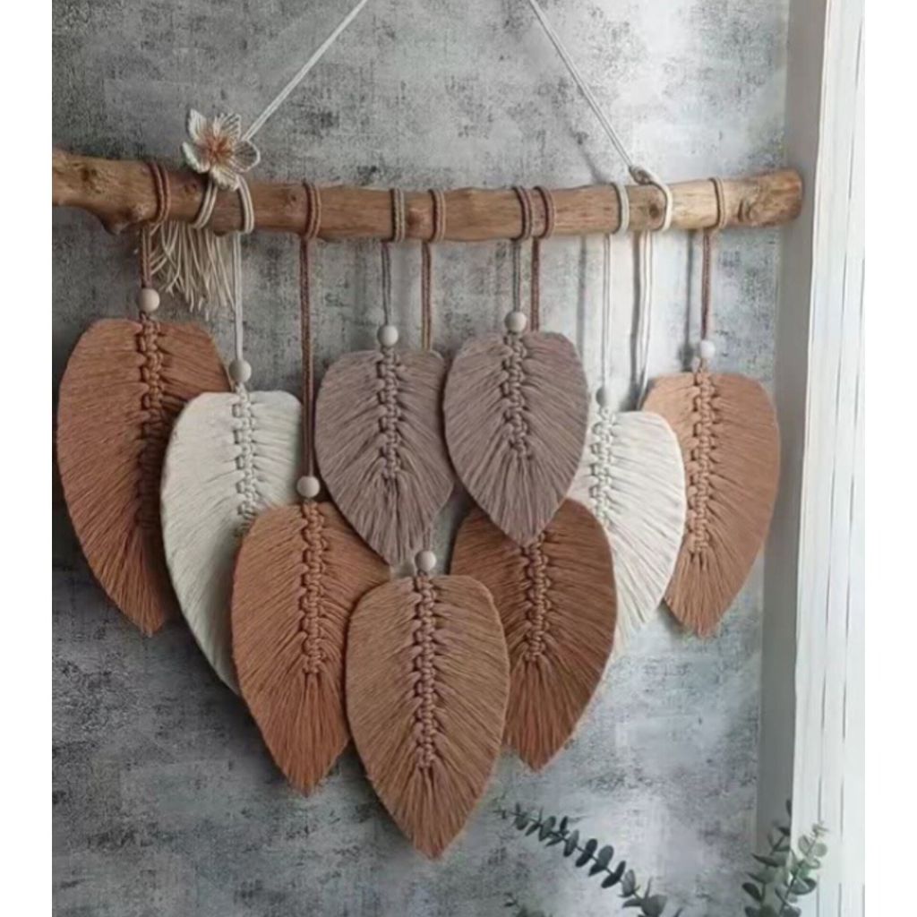 مشخصات دیوارکوب برگ مکرومه بافی طرح هانی