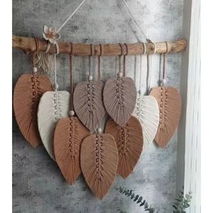 دیوارکوب برگ مکرومه بافی طرح هانی