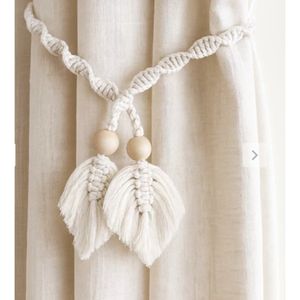 قیمت ارزان هولدر پرده مکرومه برگی مدل پاستیل