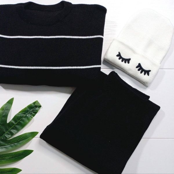 ست بافت بلوز و شلوار زنانه ودخترانه