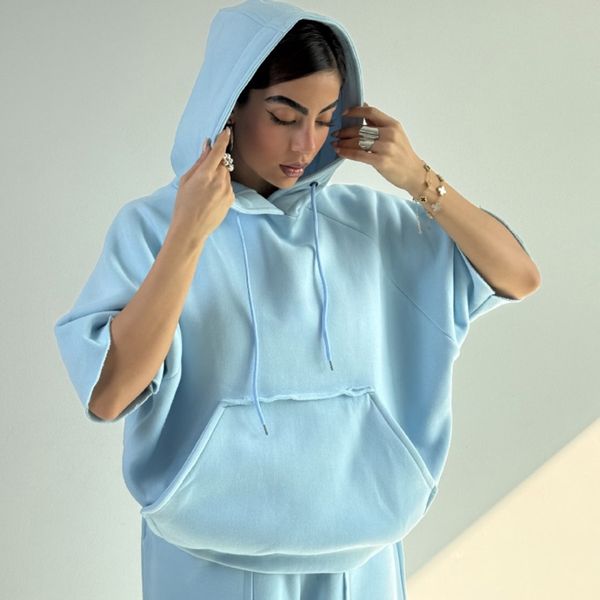 ست هودی و شلوار آستین برش کد 160845