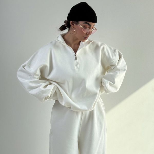 ست دورس و شلوار نیم زیپ BASIC کد 160848