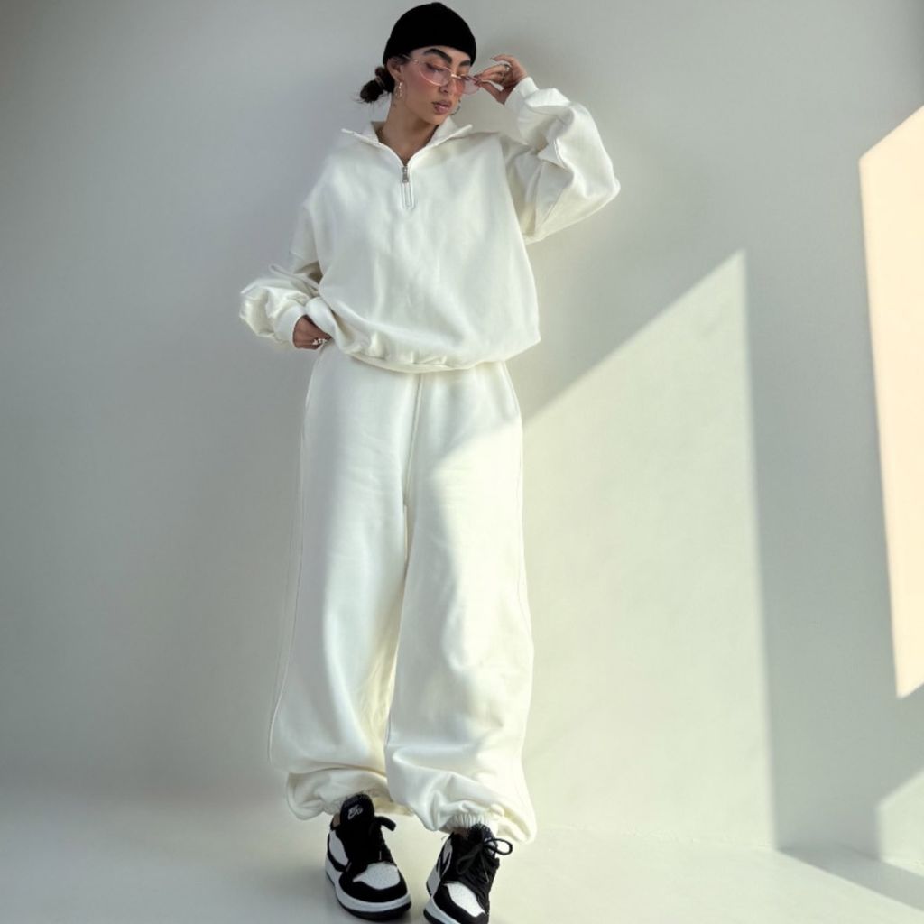 خرید انلاین ست دورس و شلوار نیم زیپ BASIC کد 160848