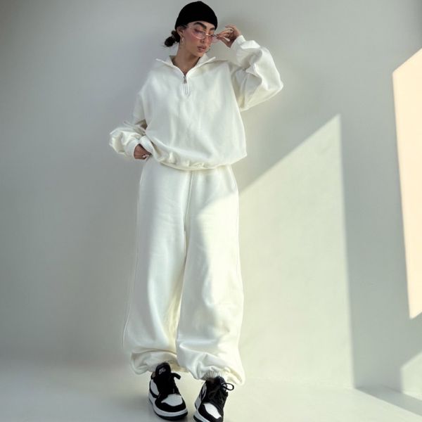 ست دورس و شلوار نیم زیپ BASIC کد 160848