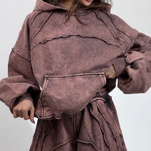 ست هودی و شلوار سنگ شور کد 160849