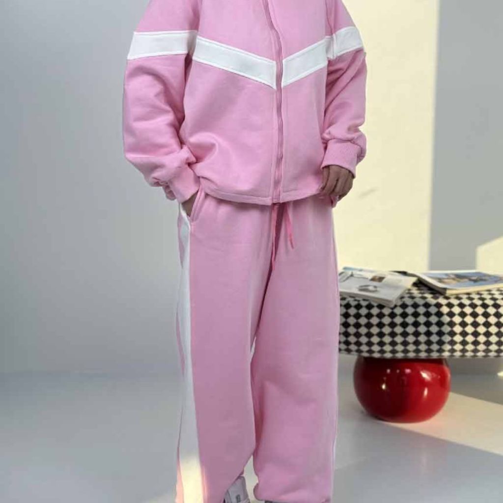 خرید اینترنتی ست سوییشرت و شلوار نواردار کد 160872