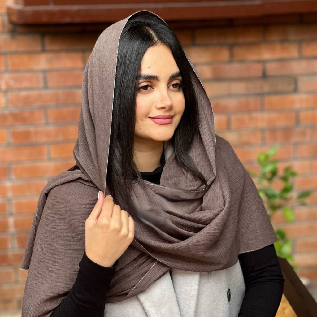 خرید آنلاین شال برشکا دور نقره ای شیک زنانه