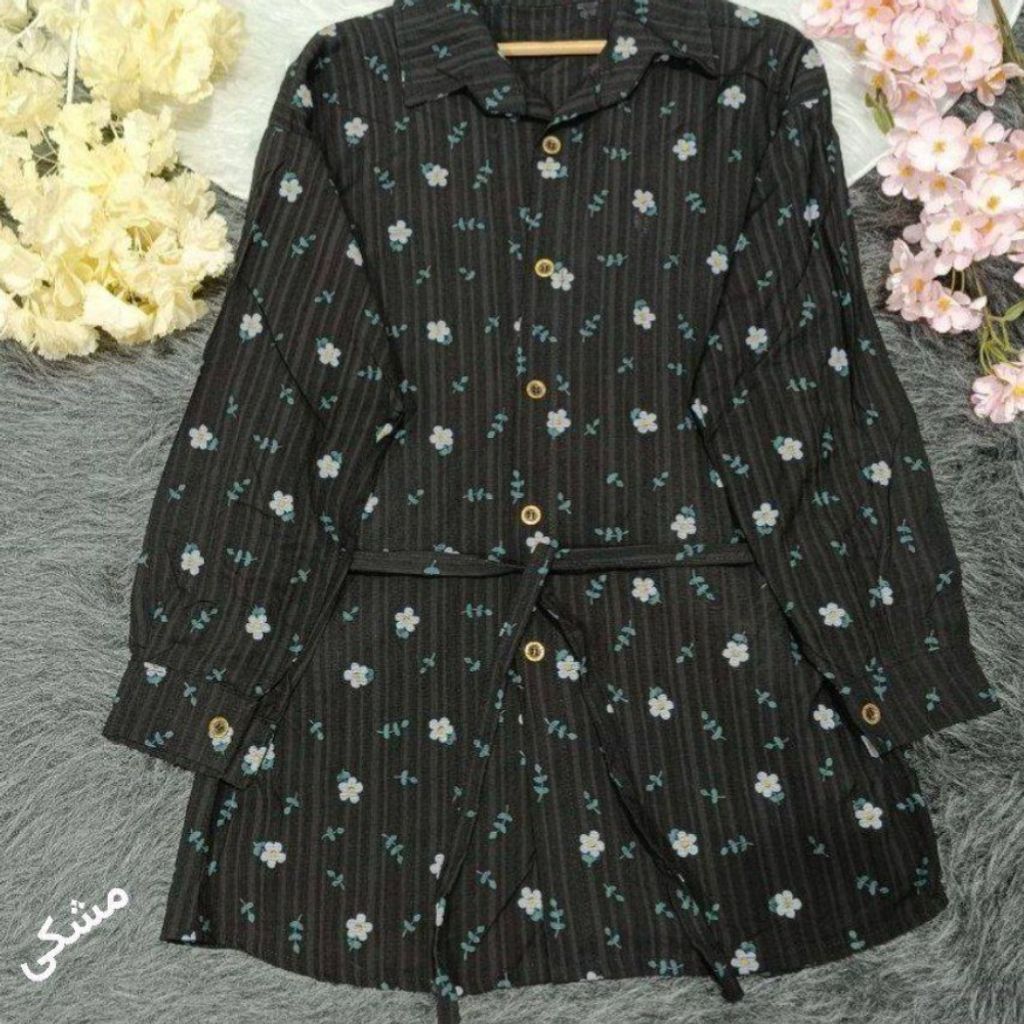 خرید اینترنتی شومیز مانتویی گل زنانه