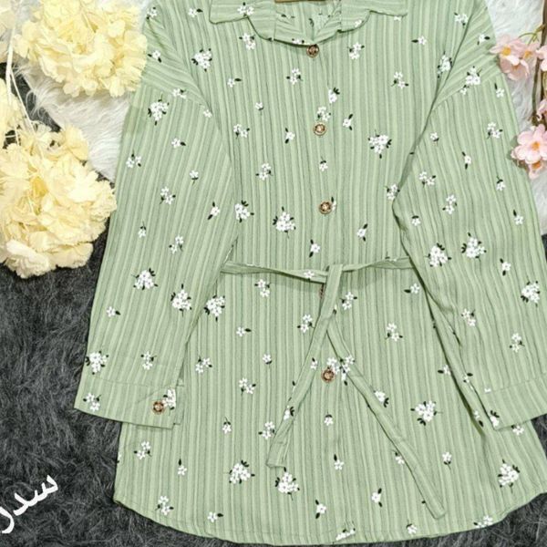 شومیز مانتویی گل زنانه