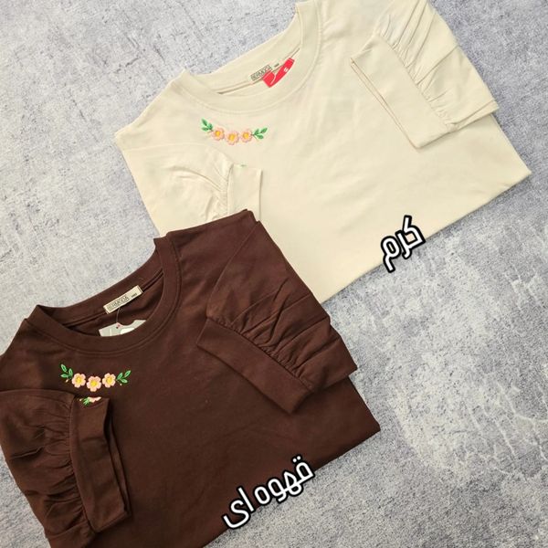 تیشرت قواره دار گلدوزی شده زنانه