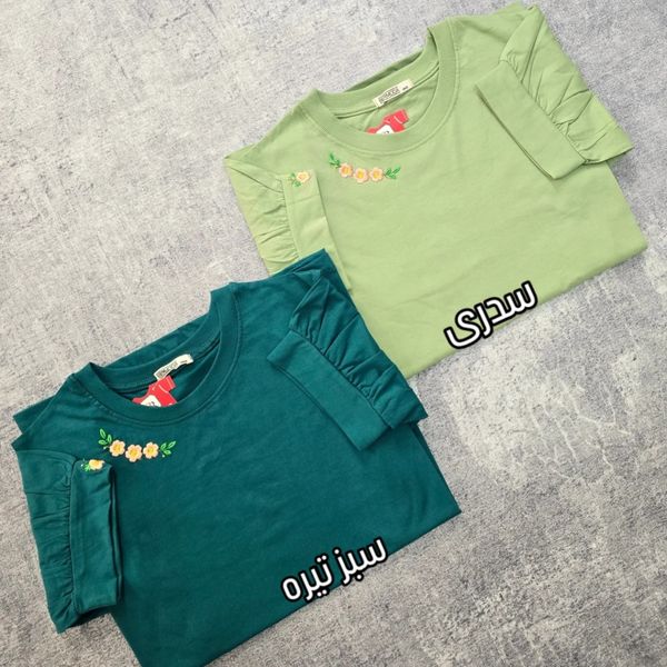 تیشرت قواره دار گلدوزی شده زنانه