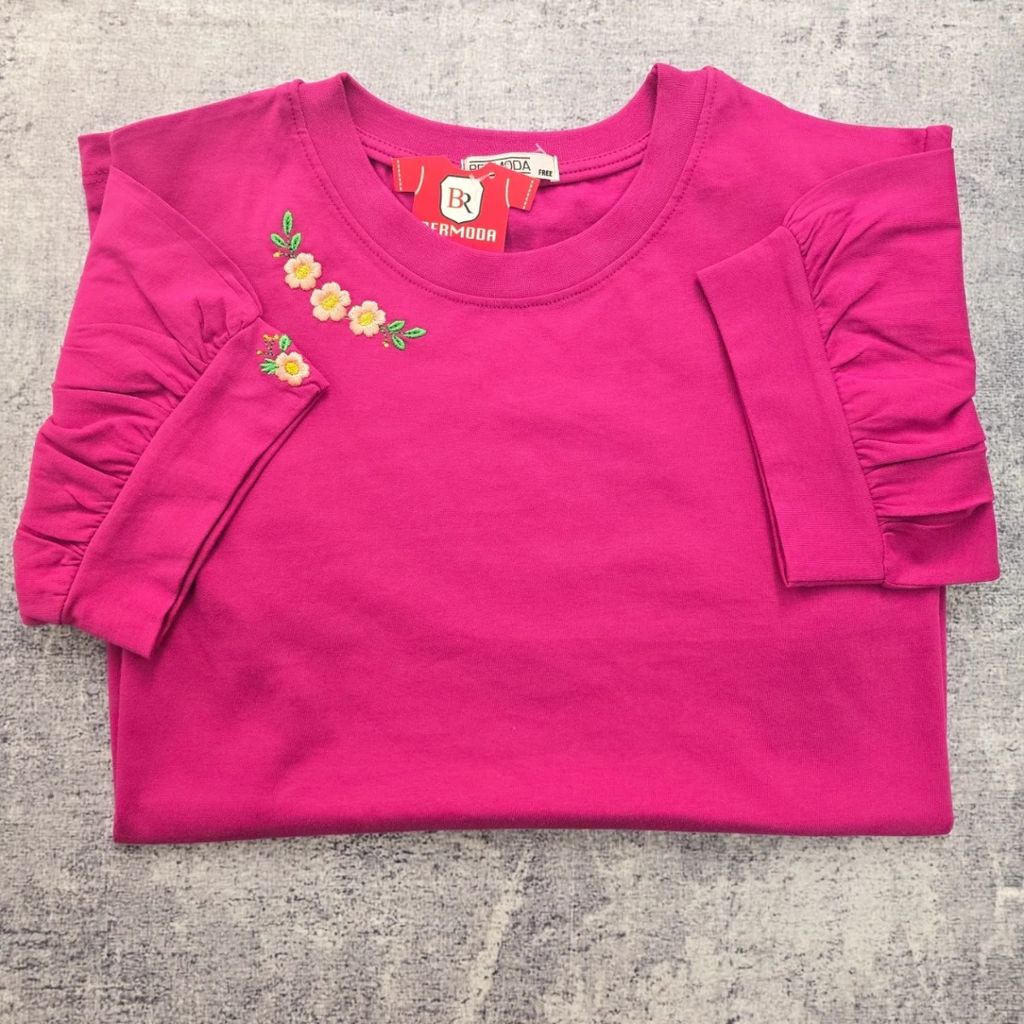 خرید آنلاین تیشرت قواره دار گلدوزی شده زنانه