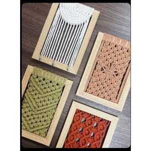 جاکلیدی چوبی مکرومه بافی طرح رونیا