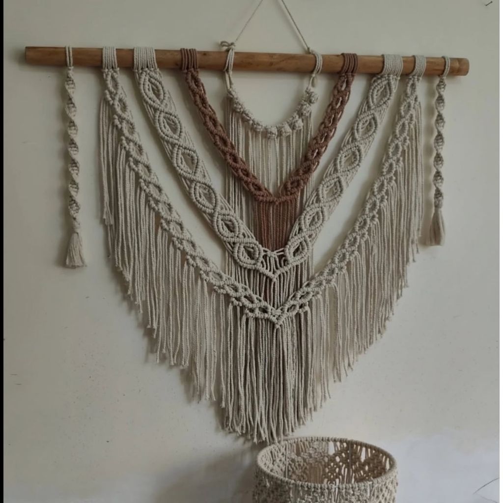 قیمت ارزان اویز مدرن مکرومه بافی مدل ماهوین