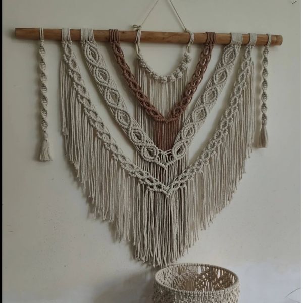 اویز مدرن مکرومه بافی مدل ماهوین