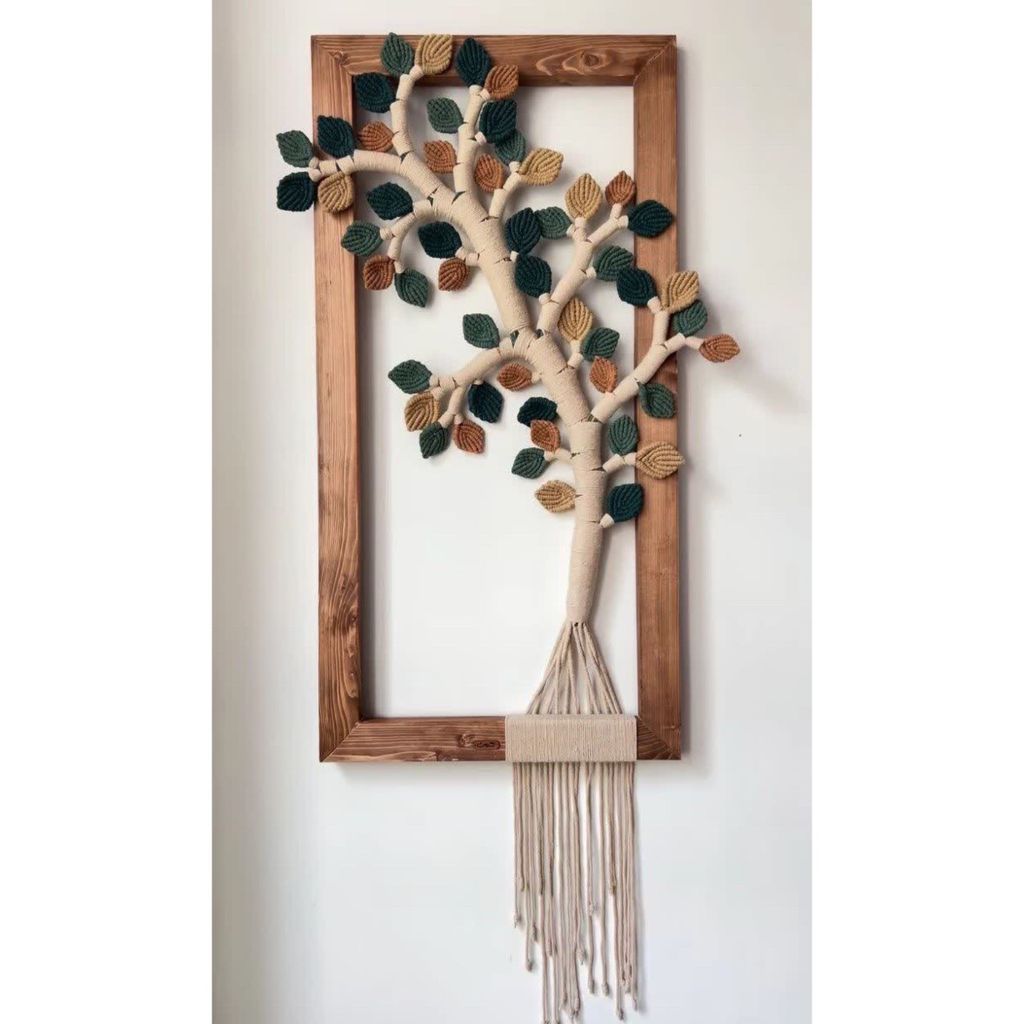 مشخصات قاب چوبی پیچک مکرومه مدل شاهانه