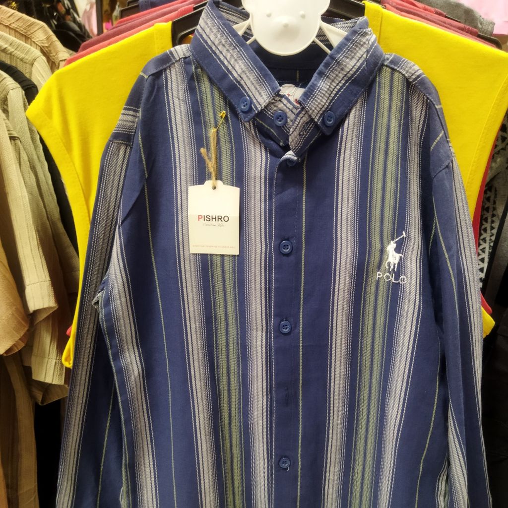 خرید اینترنتی پیراهن پسرانه راه راه pre4e5