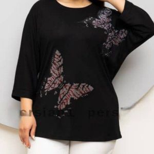 کیمونو آستین سه رب .فانریپ نگینی