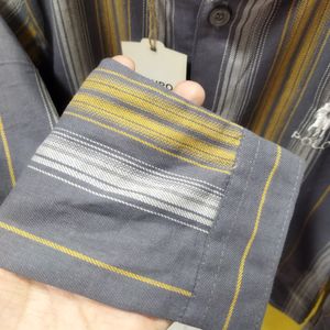 پیراهن پسرانه راه راه آستین بلند pey