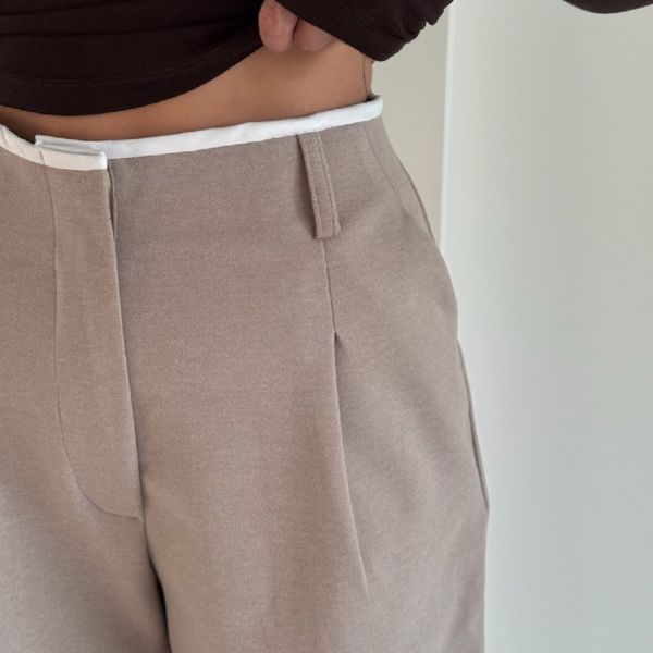 شلوار کتان کمر دوبل کد 102013