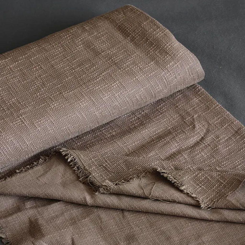 خرید اینترنتی قیمت پارچه جوت کنفی 1147 - رنگ قهوه ای نسکافه ای