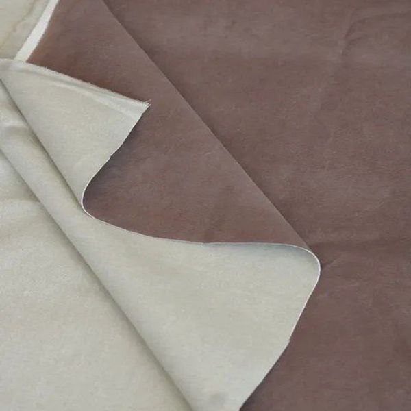 پارچه جیر پشت کتان 1162 - رنگ قهوه ای روشن