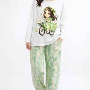 ست بلوز و شلوار زنانه راحتی خانگی پینترستی وارداتی