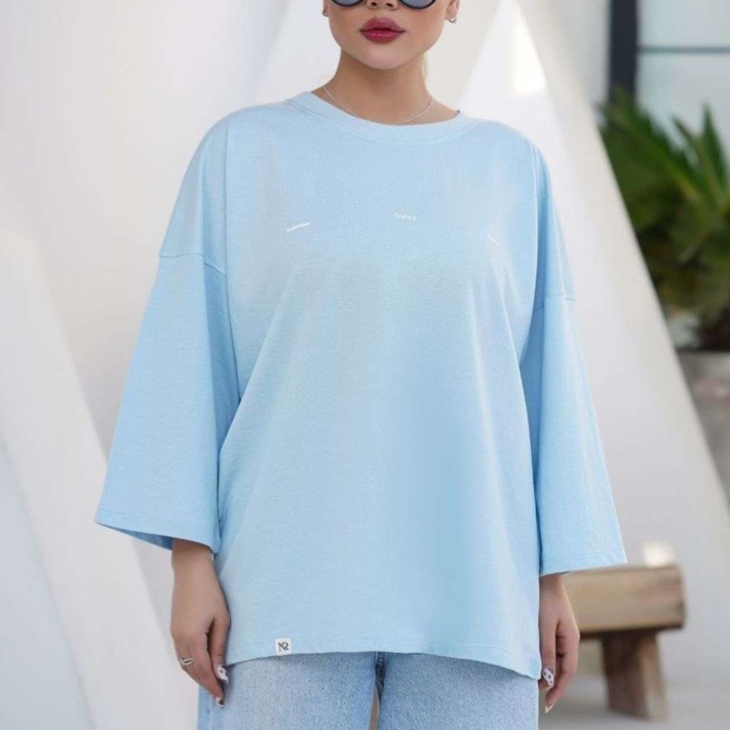 قیمت تیشرت باکسی پنبه سوپر زنانه