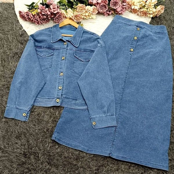 ست کت و دامن جین زنانه و دخترانه