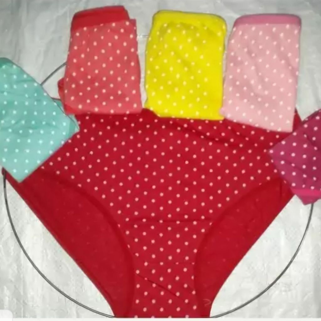 خرید اینترنتی شورت نخ پنبه زنانه خال سفیدxxl(پک 6 عددی)