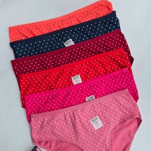 خرید آنلاین شورت نخ پنبه زنانه خال سفیدxxl(پک 6 عددی)